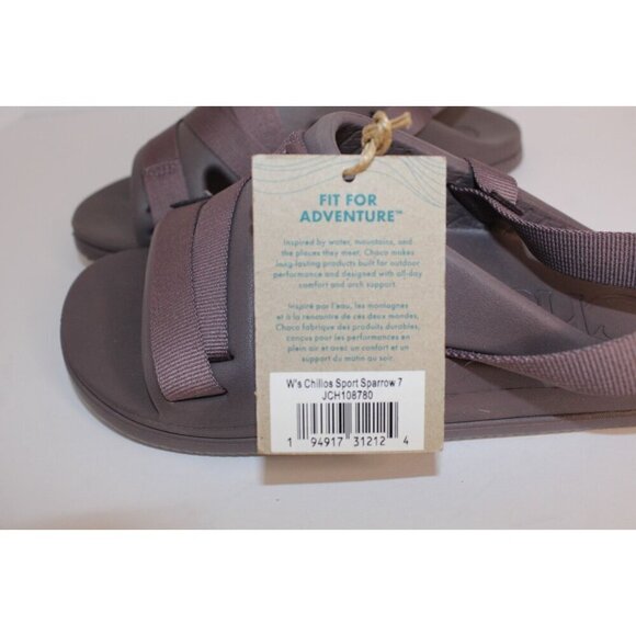 Chaco Chillos Sport Sparrow Womens Size 7 Purple Slide On Summer Sandals NWT - Picture 8 of 10